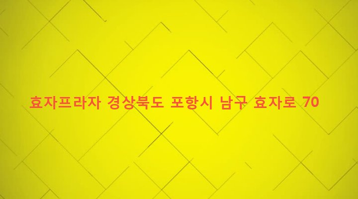 경상북도 포항시 남구 효곡동 780-78 효자프라자