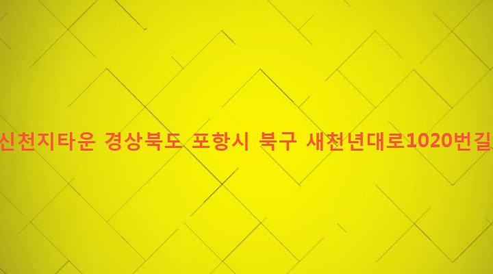 경상북도 포항시 북구 두호동 753 우방신천지타운