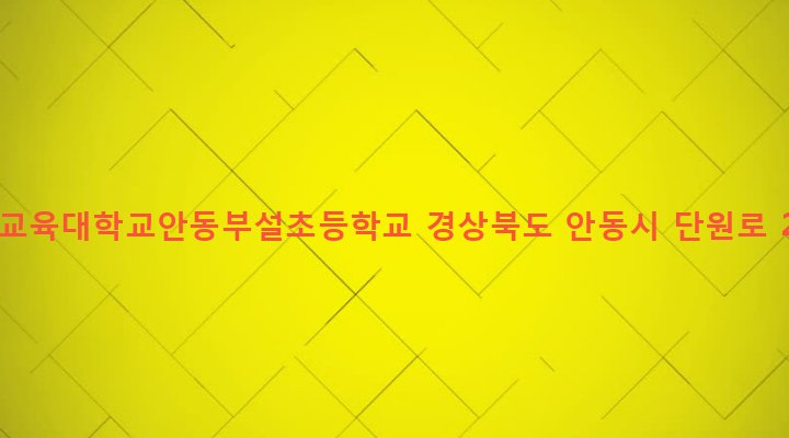 경상북도 안동시 명륜동 156-5 대구교육대학교안동부설초등학교