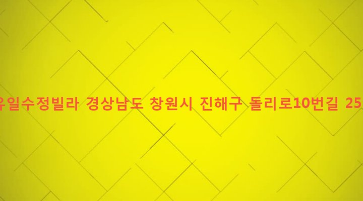 경상남도 창원시 진해구 석동 298-2 유일수정빌라